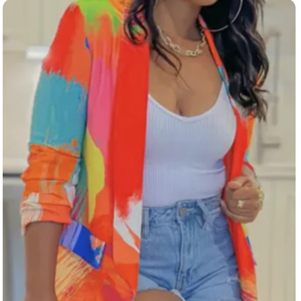 Vibrant Multicolor Blazer